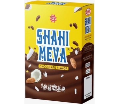 Shahi Meva Chocolate – premium herbal mouth freshener with meva and chocolate, Halal-certified, individually packed sachets for fresh breath and post-meal refreshment.