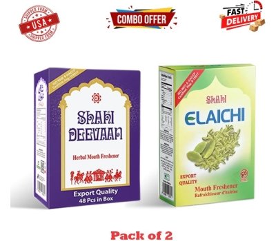 Shahi Supari Deevaan + Shahi Elaichi 2 Box Value Pack – Premium Mouth Freshener Export Quality USA
