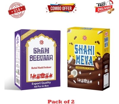 Shahi Deevaan + Shahi Meva Chocolate 2 Box Combo – Premium Mouth Freshener Export Quality USA