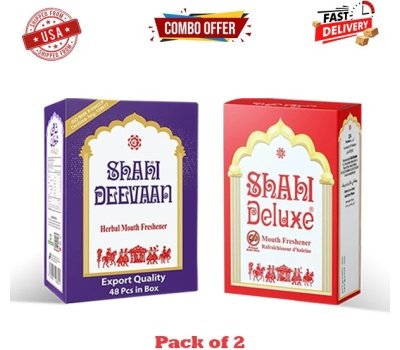 Shahi Deevaan + Shahi Deluxe 2 Box Value Pack – Premium Mouth Freshener Export Quality USA