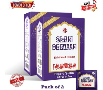 Shahi Deevaan 2 Boxes Premium Mouth Freshener – Luxury Meva and Herb Blend