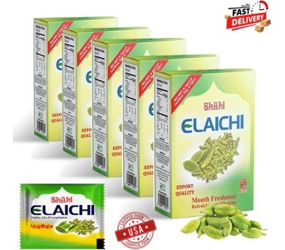 "Shahi Elaichi 5 Boxes Pack – Premium aromatic cardamom used as a natural mouth freshener"