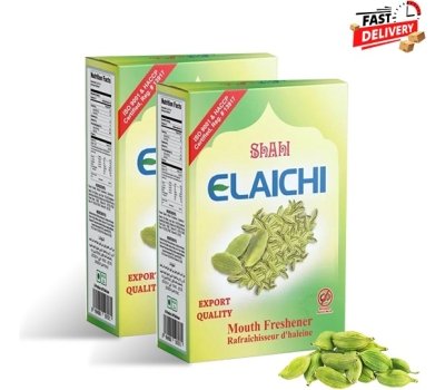 Two boxes of Shahi Elaichi mouth freshener placed together, showcasing premium packaging and royal freshness offer.
