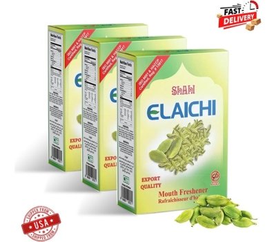 Three boxes of Shahi Elaichi mouth freshener displayed together, highlighting the premium packaging and 3 Boxes Special Offer for extra freshness.